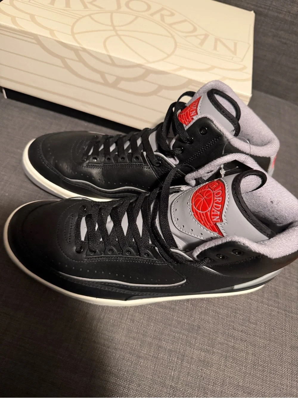 Size 10.5 Nike Jordan 2 black cement